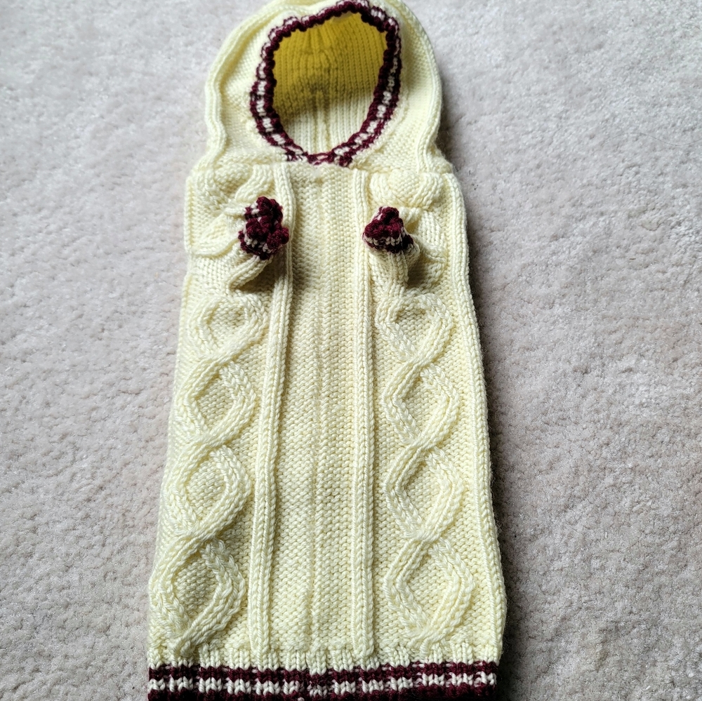 Knitted Hoodie for Small Dogs